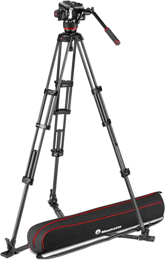 Dalys - Manfrotto dviguba anglies pluošto kamera + galva 504X anglies pluošto meškerės ir ritės galvutė