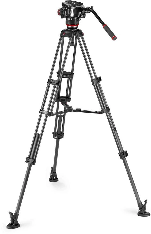 Dalys - Manfrotto Twin Carbon 504X Anglies Pluošto Šakė ir Galva