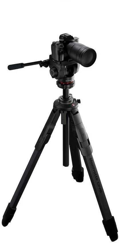 „Manfrotto ONE“ anglies pluošto trikojis su 500X galvute