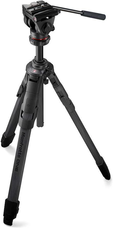 „Manfrotto ONE“ anglies pluošto trikojis su 500X galvute