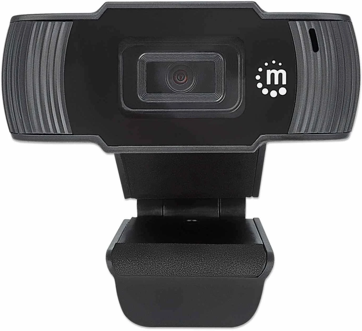Intracom MANHATTAN 1080p USB internetinė kamera Dviejų megapikselių 1080p Full HD USB-A kištukas Integruotas mikrofonas Reguliuojamas spaustuko pagrindas 30 kadrų per sekundę Juodas