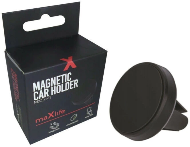 Automobilinis Universalus telefono laikiklis Maxlife MXCH-11 tvirtinamas į ventiliacijos groteles, magnetinis