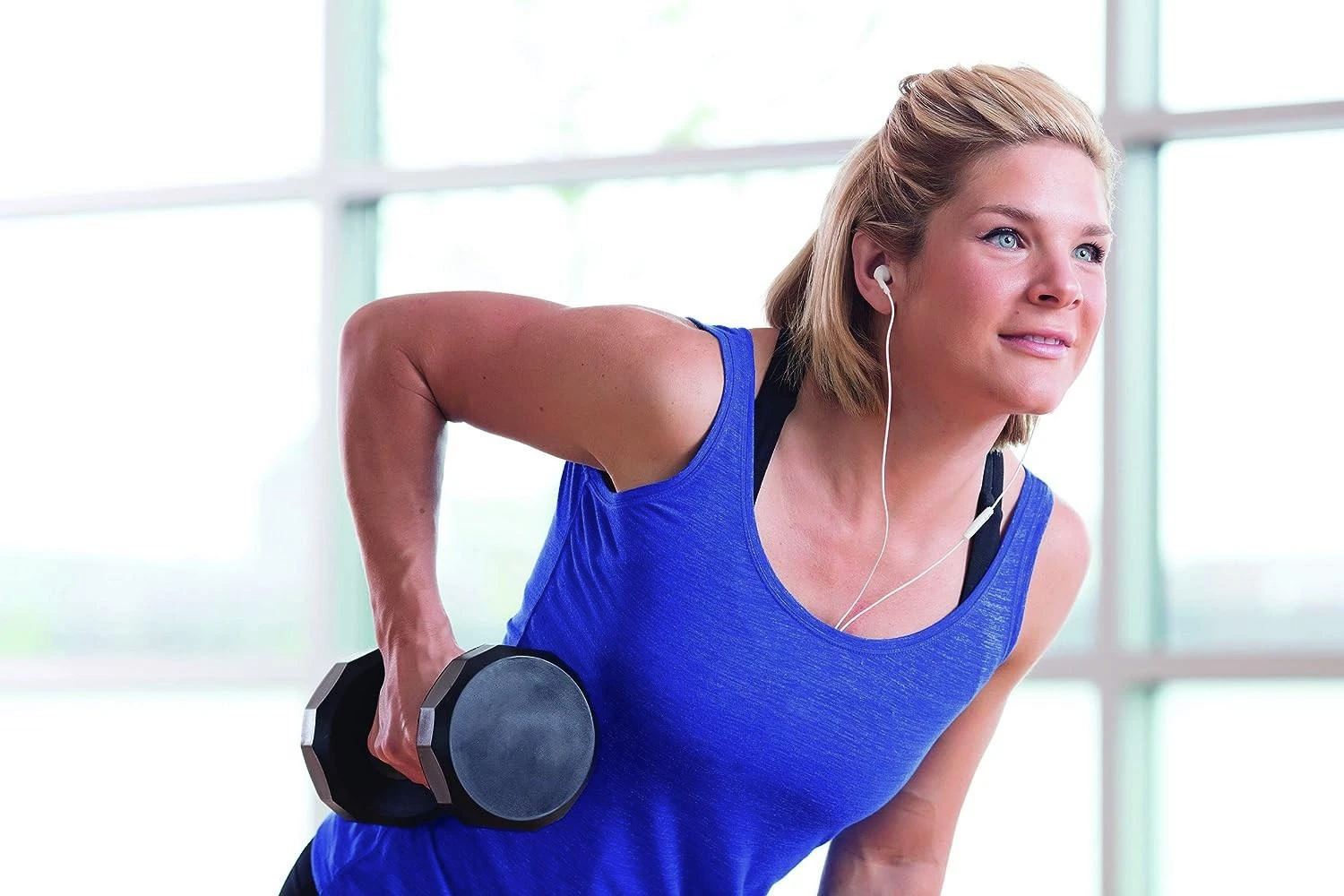 Motorola Earbuds 2 baltos ausinės sportuojant