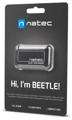 NATEC NCZ-0206 kortelių skaitytuvas „Viskas viename Beetle SDHC USB 2.0“