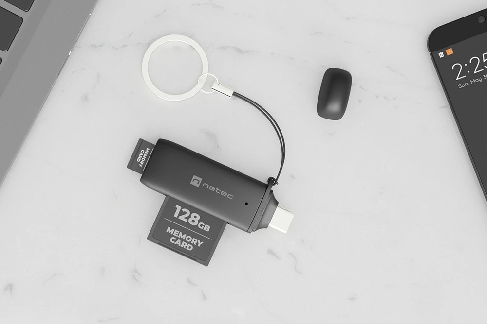 NATEC kortelių skaitytuvas SCARAB C SD/MICRO SD USB 3.2 G1