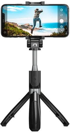 Natec Selfie Stick Tripod, Alvito, Wireless, Juodas