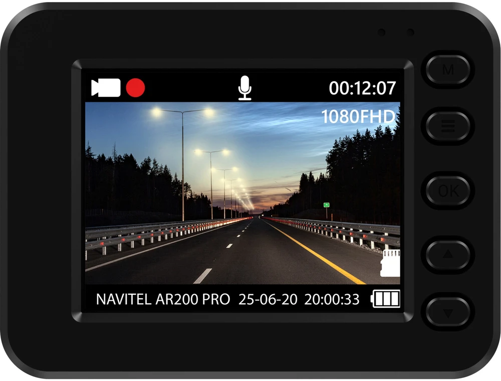 Navitel | AR200 PRO | Full HD | Prietaisų skydelio kamera su GC2063 jutikliu | Garso įrašymo įrenginys