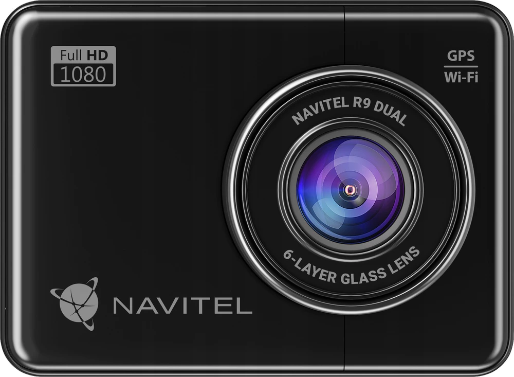 Navitel | R9 DUAL | Wi-Fi | Dviejų kanalų Full HD Dashcam | Garso įrašymo įrenginys