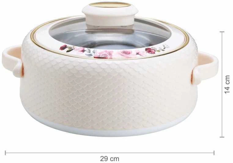 Nayasa puodas su stikliniu dangčiu Coral 2L, smėlio spalvos
