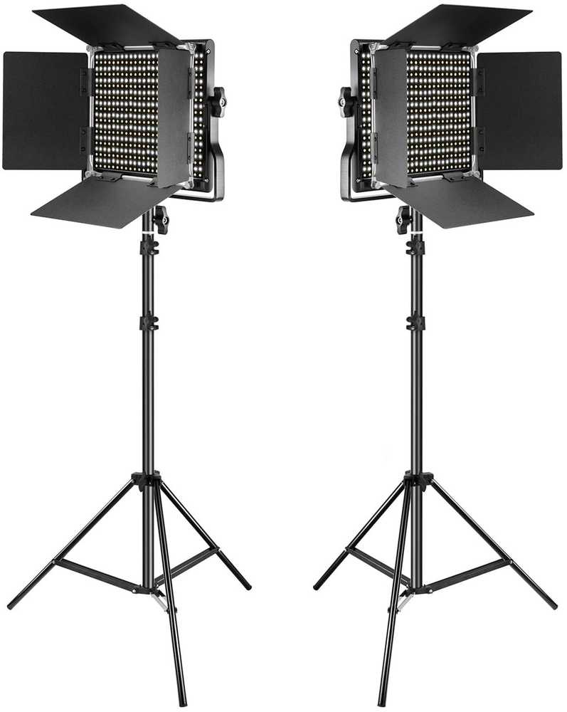 Sieninis šviestuvas „Neewer 660“ dviejų spalvų LED šviestuvų rinkinys, dvi lempos, 40 W, 3200–5600 K