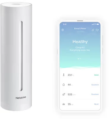 Netatmo Išmanusis patalpų oro kokybės monitorius, Balta