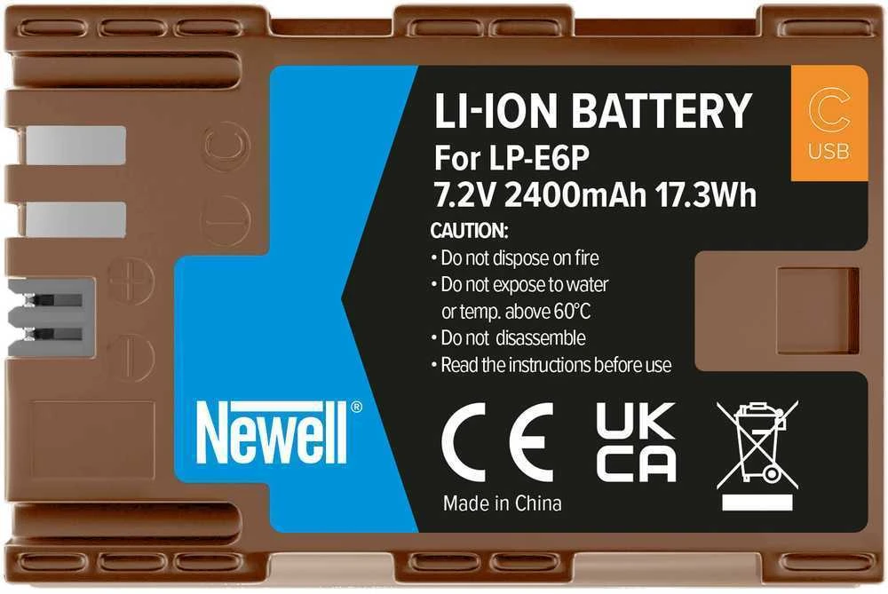 „Newell“ baterija „Canon LP-E6P USB-C“