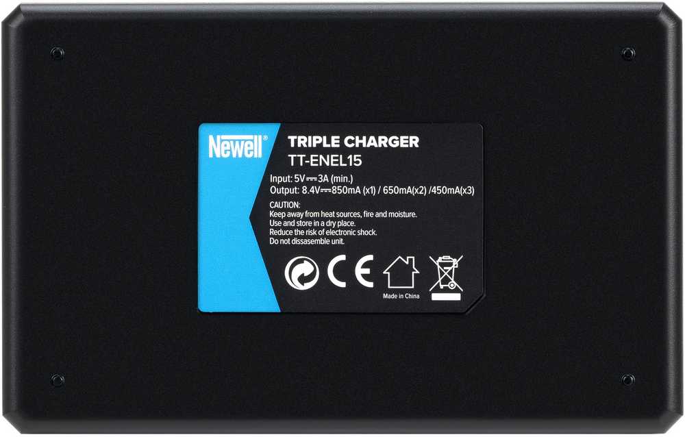 Newell akumuliatorių įkroviklis TT-USB-C 3x Nikon EN-EL15