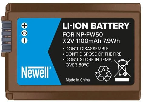 Newell keičiama NP-FW50 USB-C baterija, skirta Sony