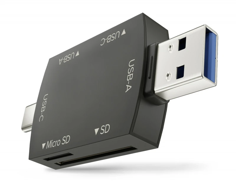 Atminties Kortelių Skaitytuvas - Newell OTG 4-in-1 3.0 Hub USB-A, USB-C, 5 Gb/s