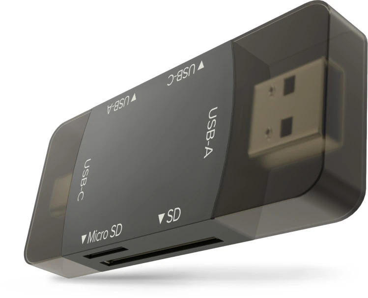 Atminties Kortelių Skaitytuvas - Newell OTG 4-in-1 3.0 Hub USB-A, USB-C, 5 Gb/s