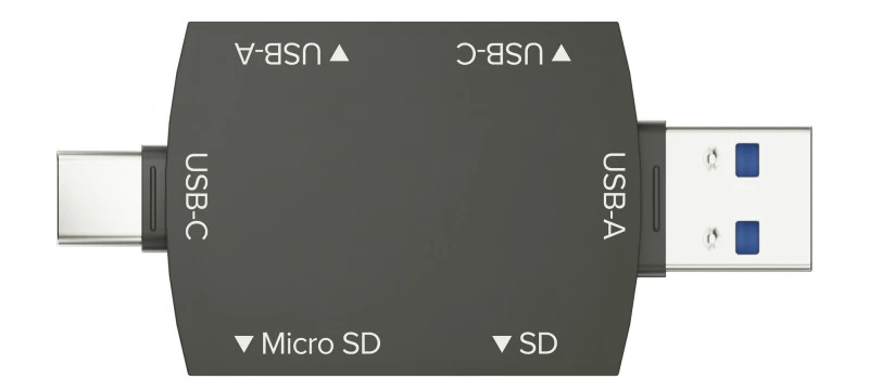 Atminties Kortelių Skaitytuvas - Newell OTG 4-in-1 3.0 Hub USB-A, USB-C, 5 Gb/s