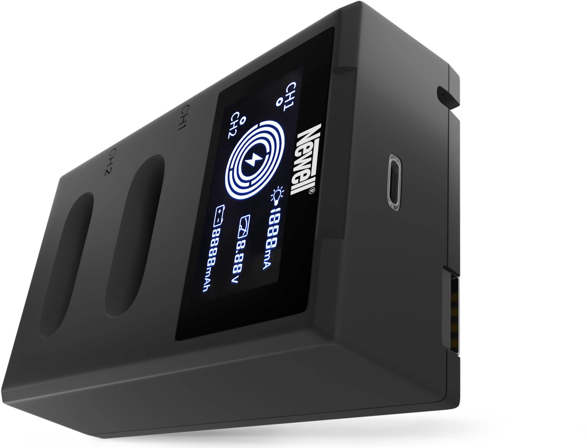 Newell FDL-USB-C dviejų kanalų įkroviklis, skirtas NP-BX1