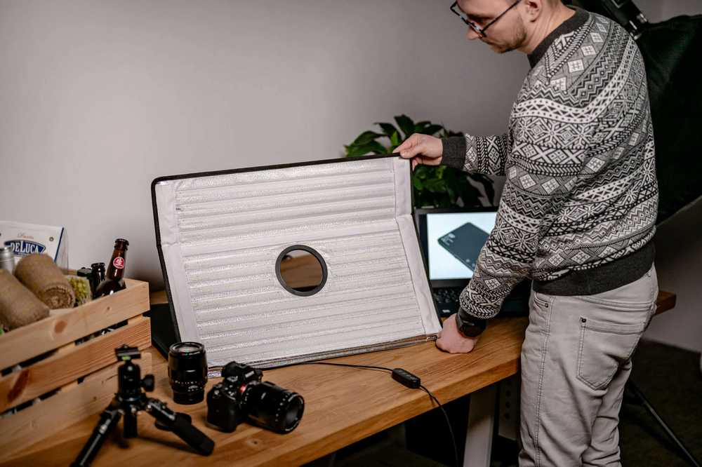 Newell M60 šviesos palapinė produkto fotografijai