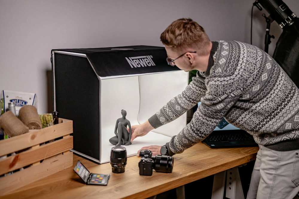 Newell M60 šviesos palapinė produkto fotografijai