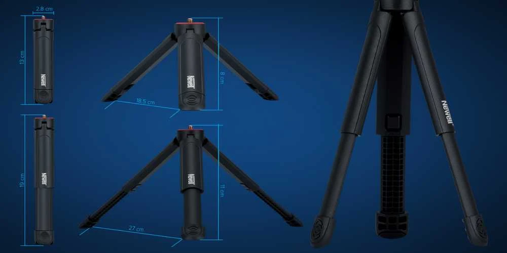 Apšvietimo stovas - Newell M-Stand Mini Pro 1.5kg apkrovos talpa juodas