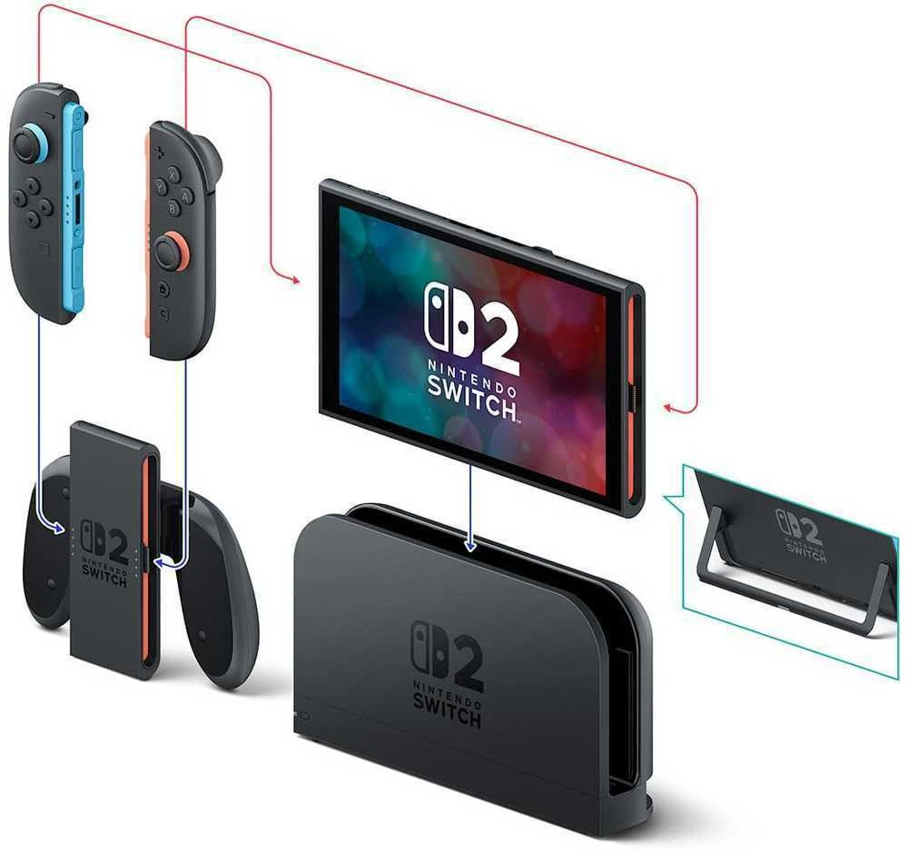 Nintendo Switch 2 portable game console 20.1 cm (7.9") 256 GB Jutiklinis ekranas Wi-Fi Juodas