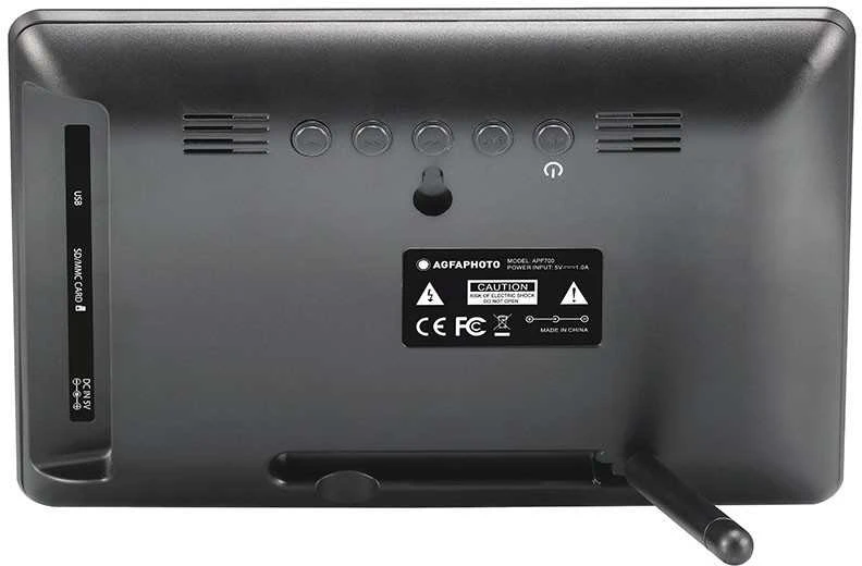 Nuotraukų rėmelis AgfaPhoto Agfa Photo APF700 LED HD 7" + Laikrodis Kalendarz juoda