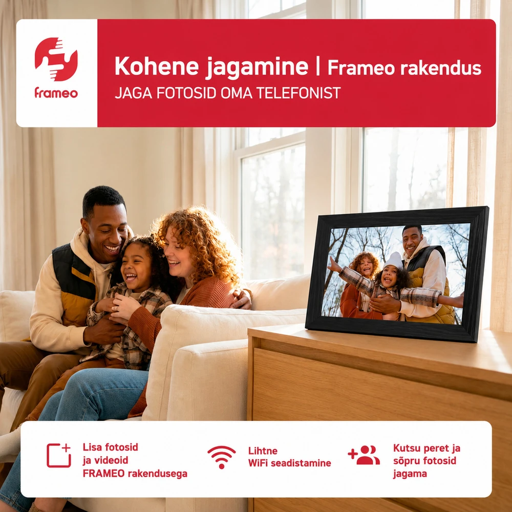 Nuotraukų rėmelis AgfaPhoto digital photo frame Realiview APF1000 10" WiFi One, juodas