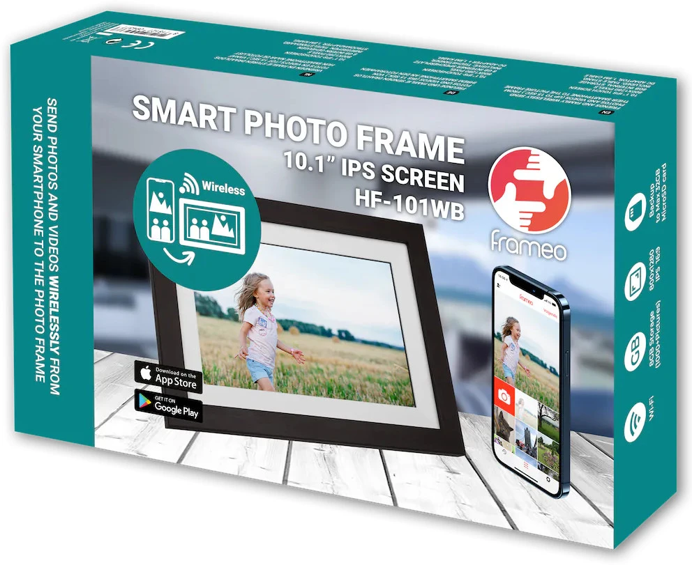 Nuotraukų rėmelis Frameo digital photo frame HF-101B 10.1", juodas