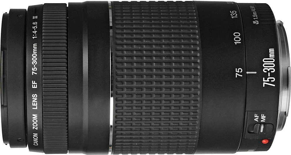 „Canon“ 75–300 mm f/4,0–5,6 EF DC III objektyvas