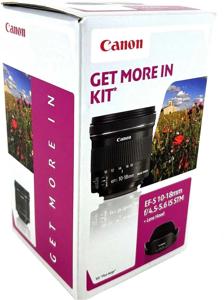 Canon EF-S 10-18mm f/4.5-5.6 IS STM + EW-73C + Lens Cloth SLR „Ultra“ platus objektyvas Juoda