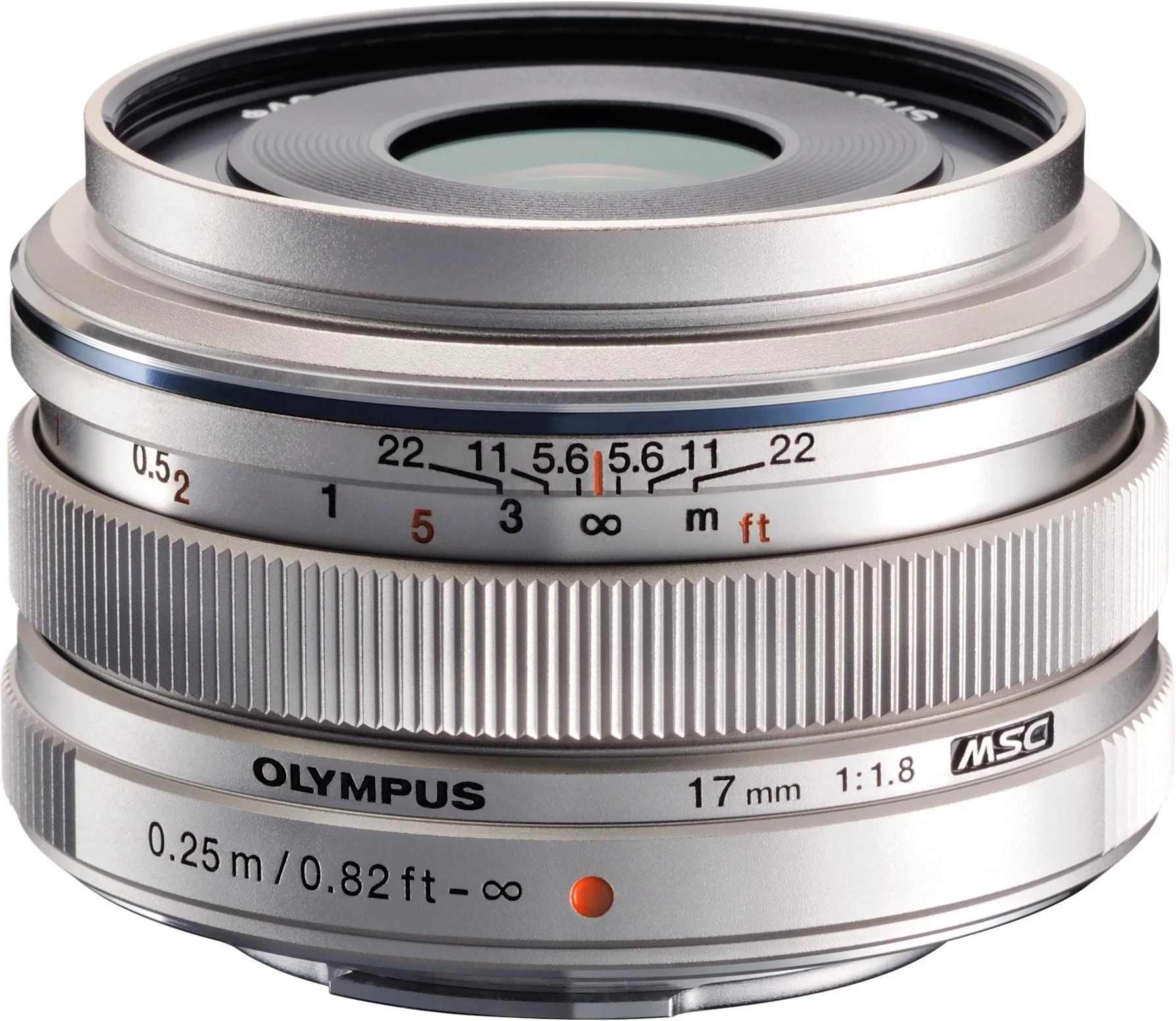 Objektyvas Olympus M.Zuiko Digital 17mm f/1.8, sidabrinis