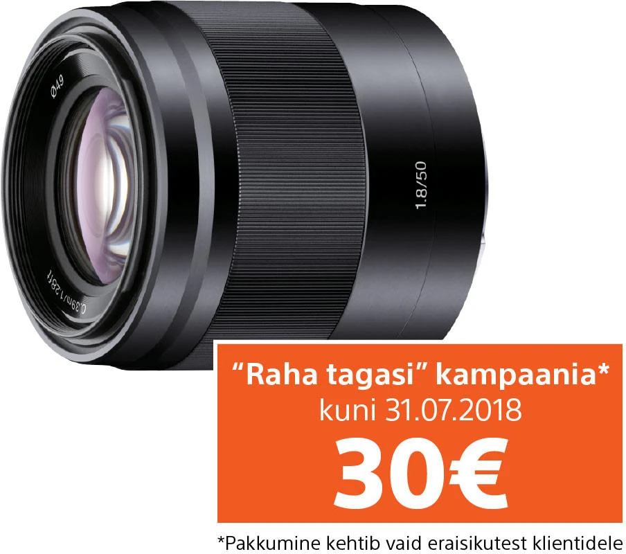 Sony | SEL- 50F18B E 50mm F1.8 Portreto objektyvas | Sony