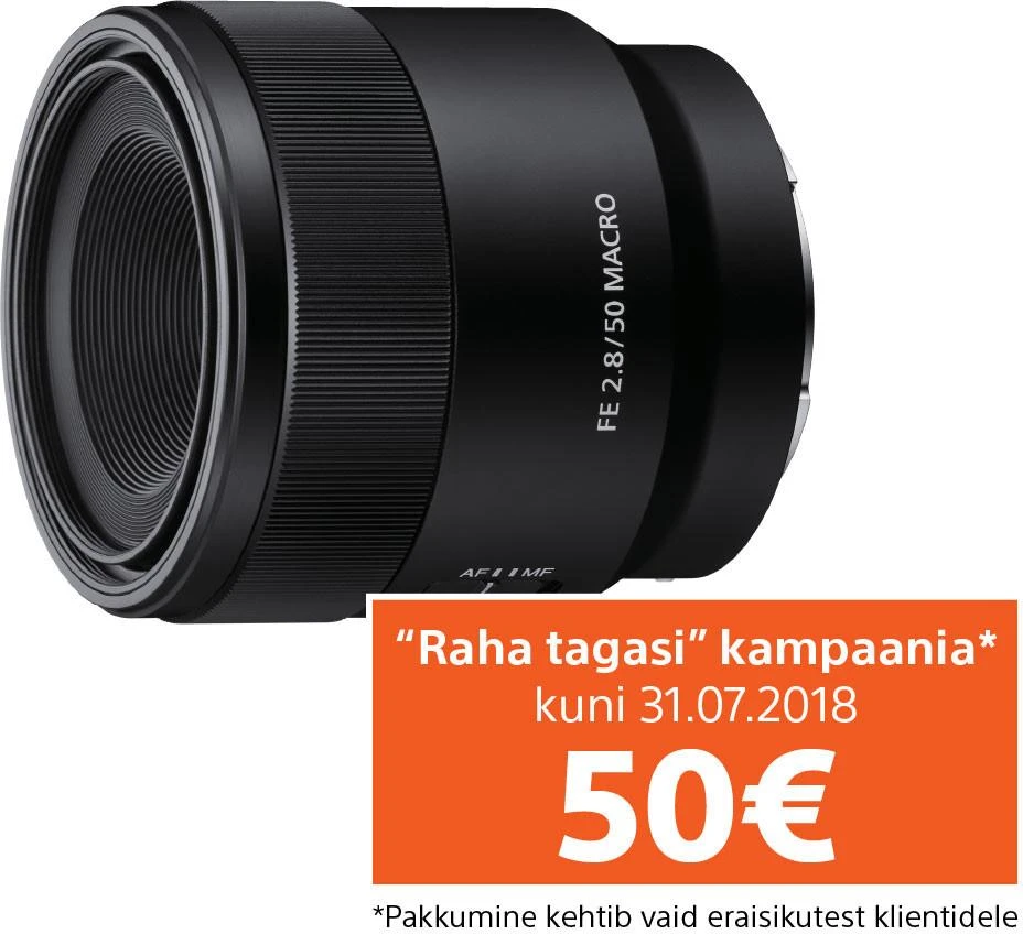 Sony | SEL-50M28 FE objektyvas 50mm F2.8 makrokomandas | Sony