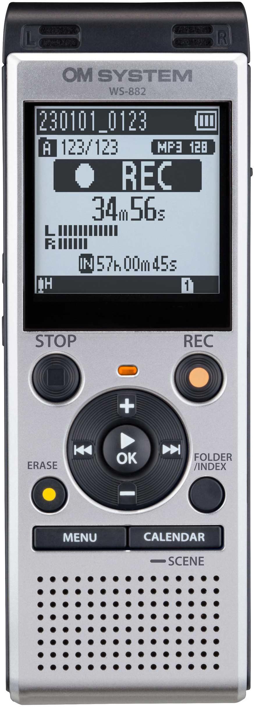 Diktofonas Olympus Olimpas | Skaitmeninis balso įrašymo įrenginys | WS-882 | Sidabras | MP3 atkūrimas