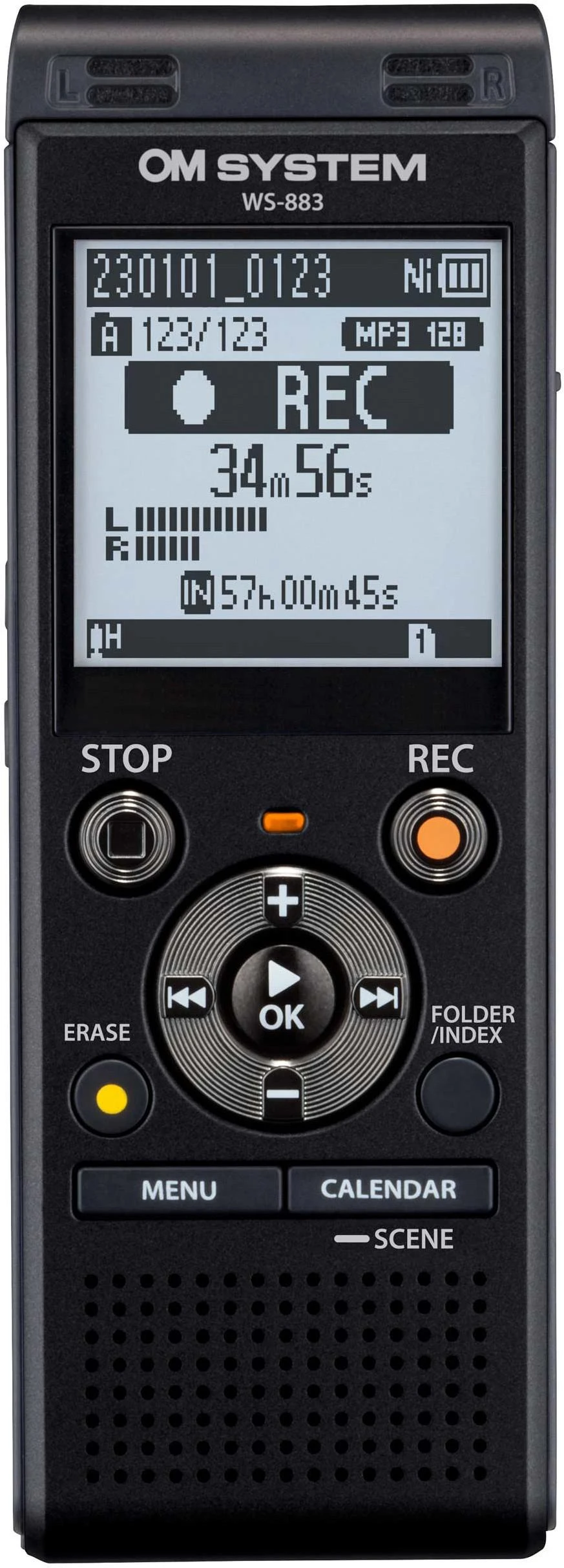 Diktofonas Olympus | Digital Voice Recorder | WS-883 | Juodas | MP3 playback