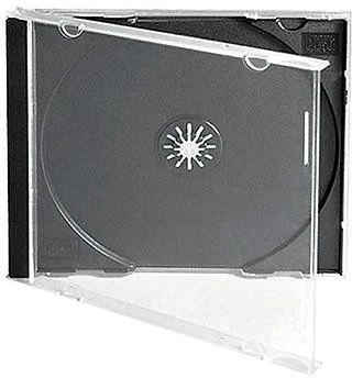 Omega CD case Jewel, juodas