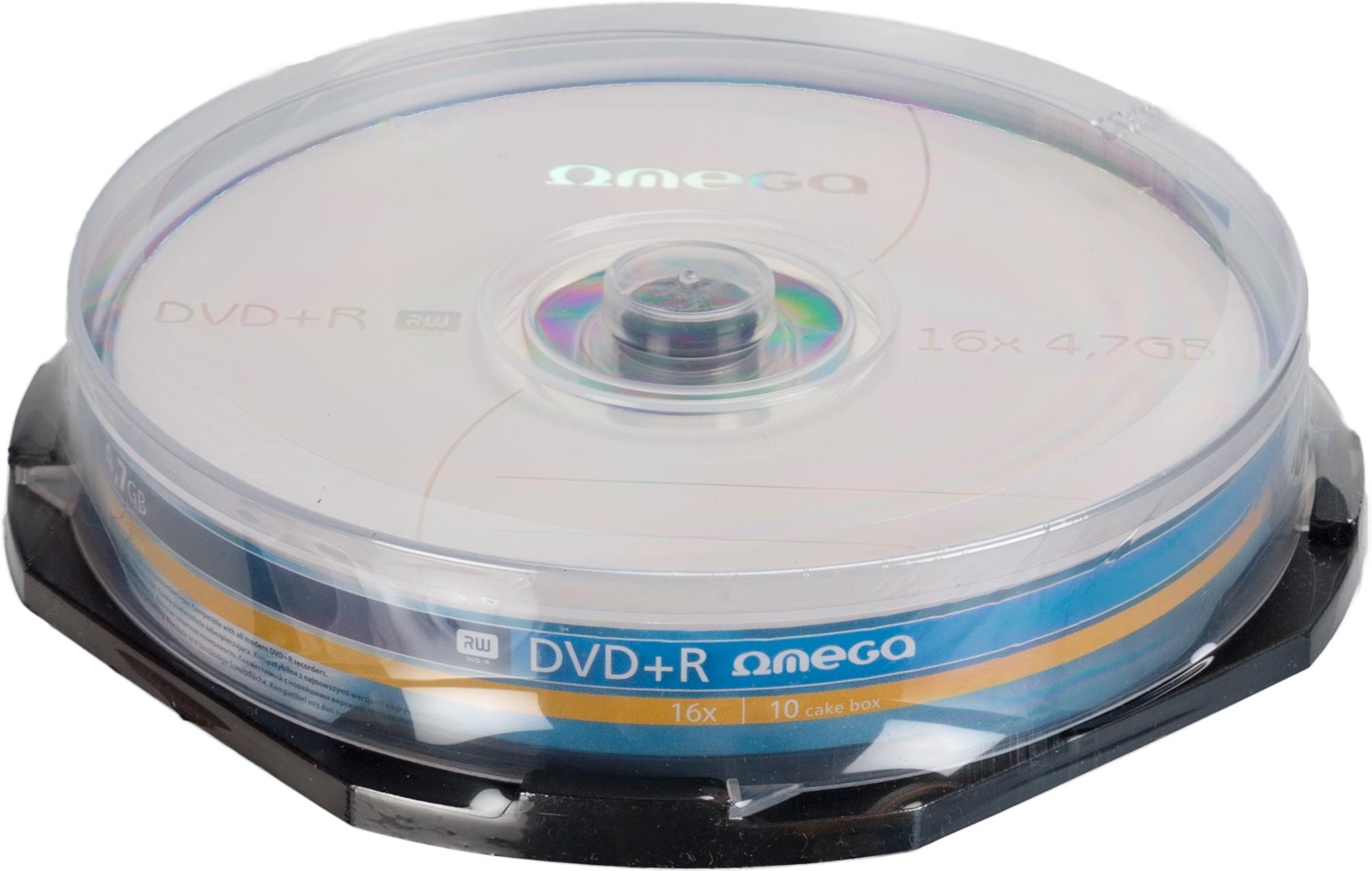 Omega DVD+R 4.7GB 16x 10vnt velenas
