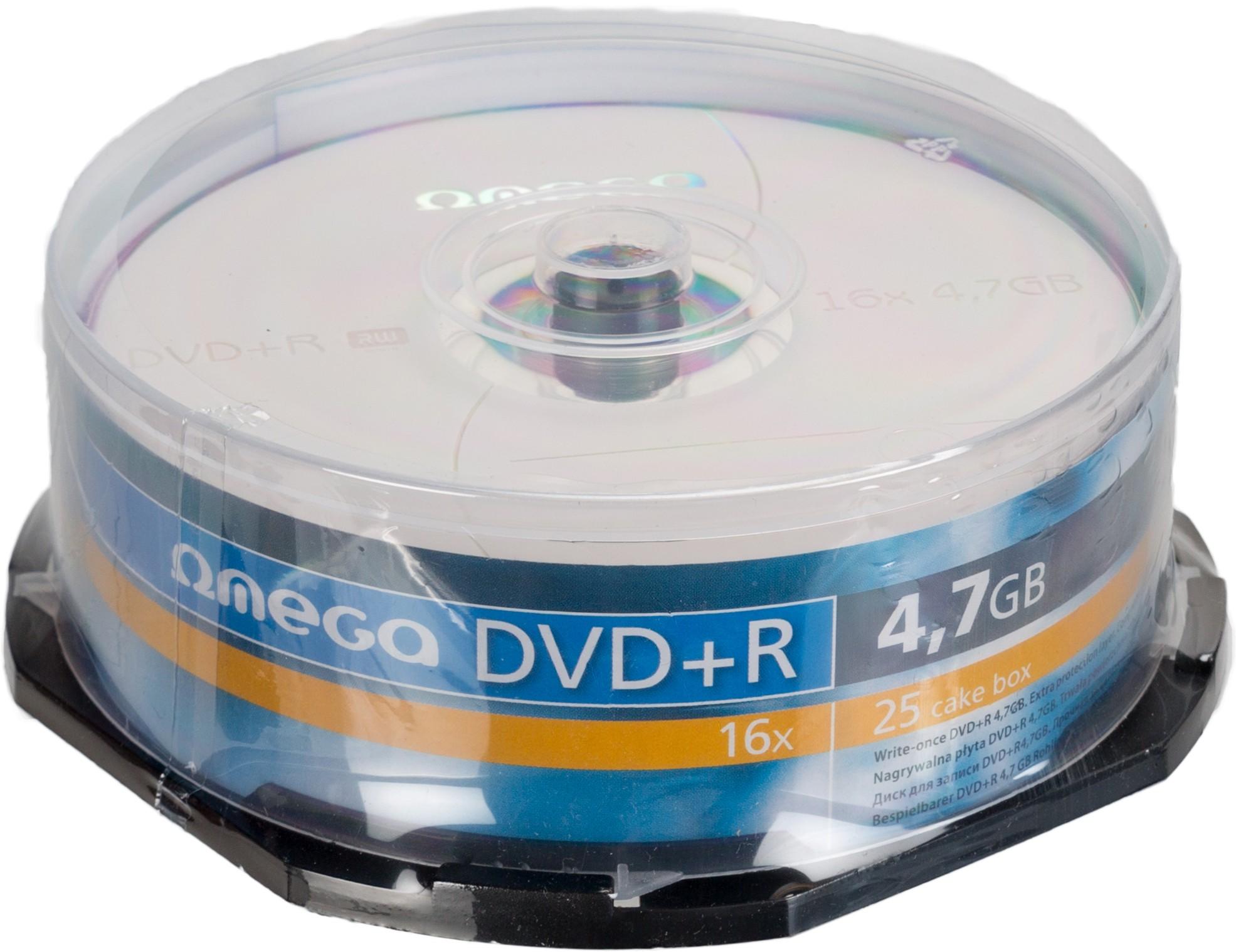 Omega DVD+R 4.7GB 16x 25vnt velenas