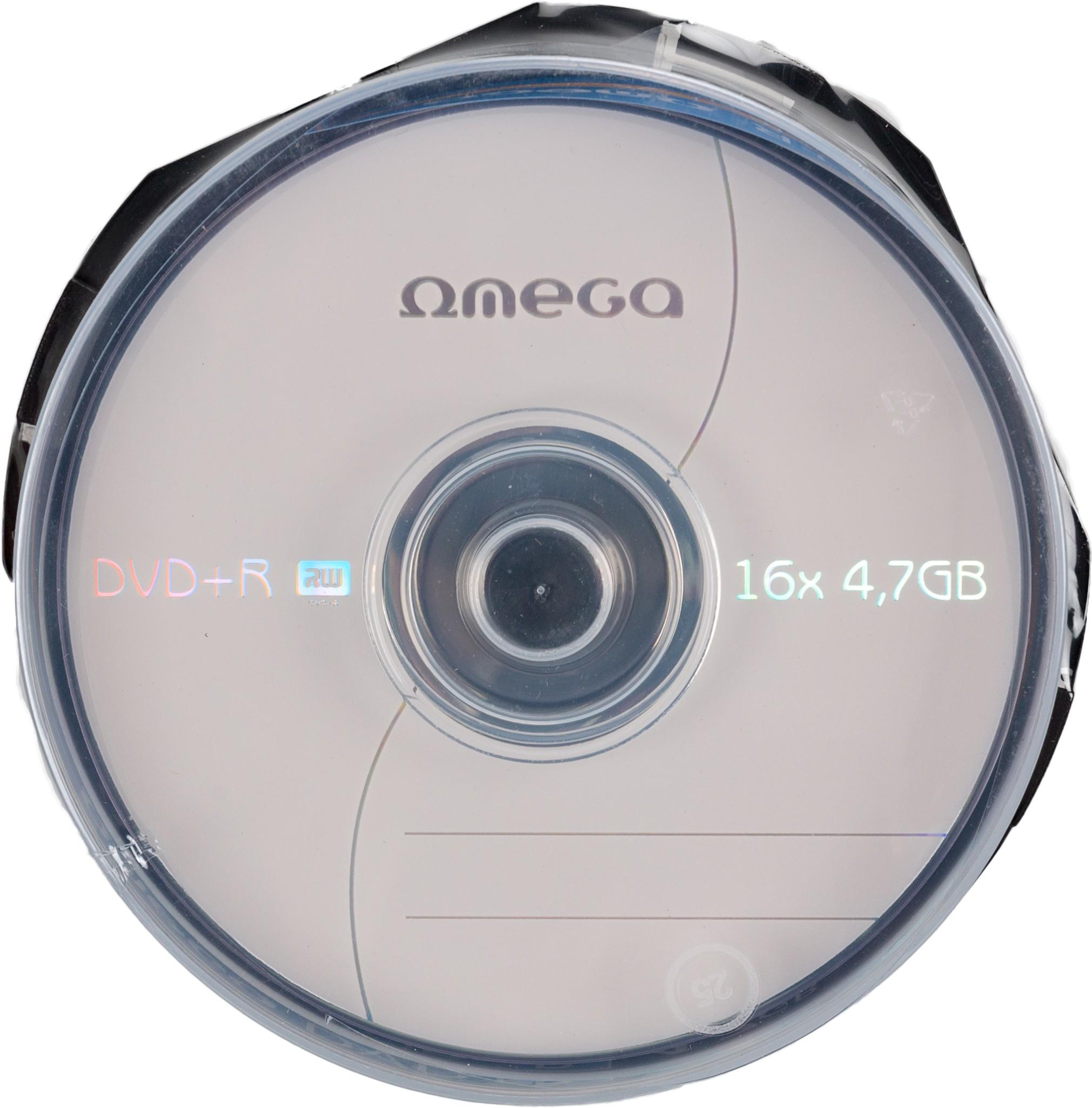 Omega DVD+R 4.7GB 16x 25vnt velenas