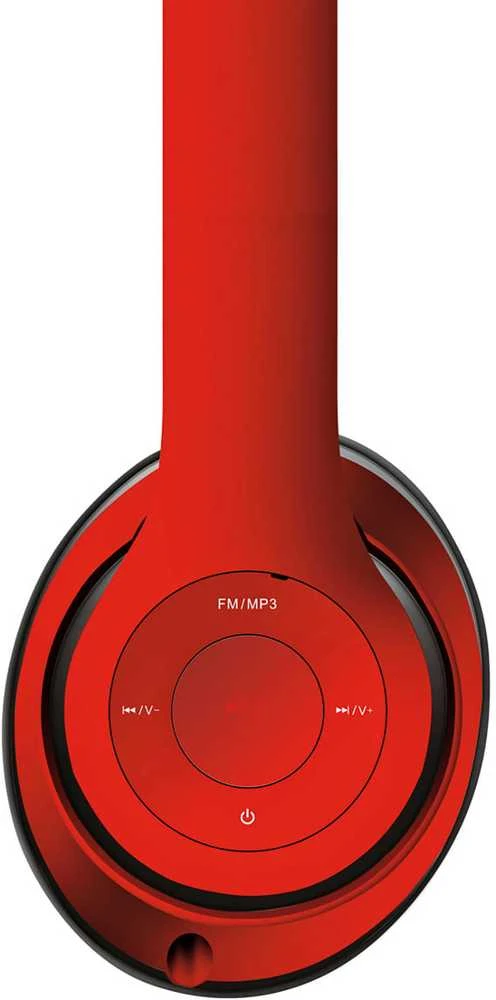 Belaidės Ausinės su FM Radijo Imtuvu Omega Freestyle FH0916, raudonos