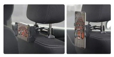 Automobilinis universalus telefono laikiklis OMEGA (4.7"-10.1") tvirtinamas ant sėdynių atlošų