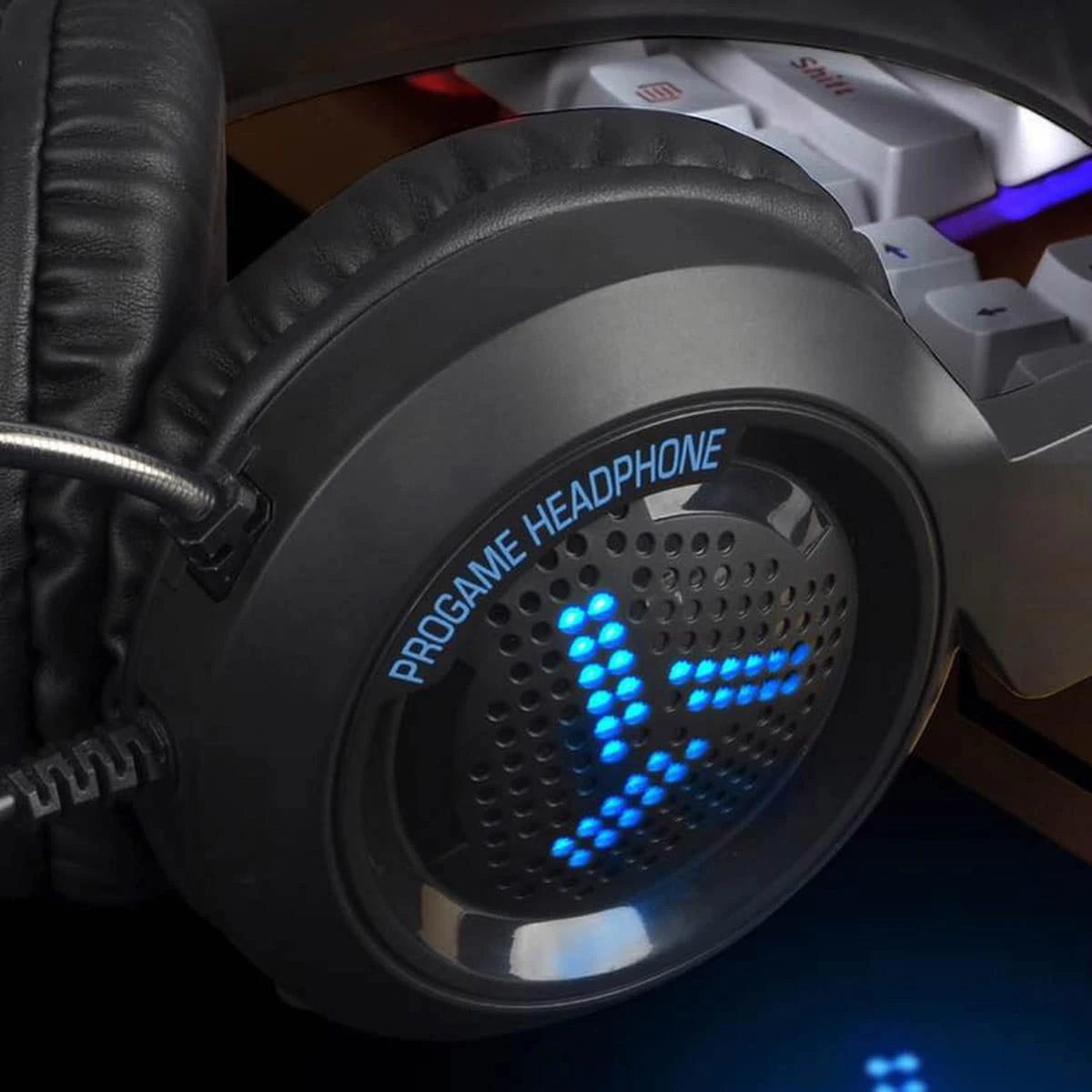 Varr VH8020 žaidimų ausinės su LED apšvietimu