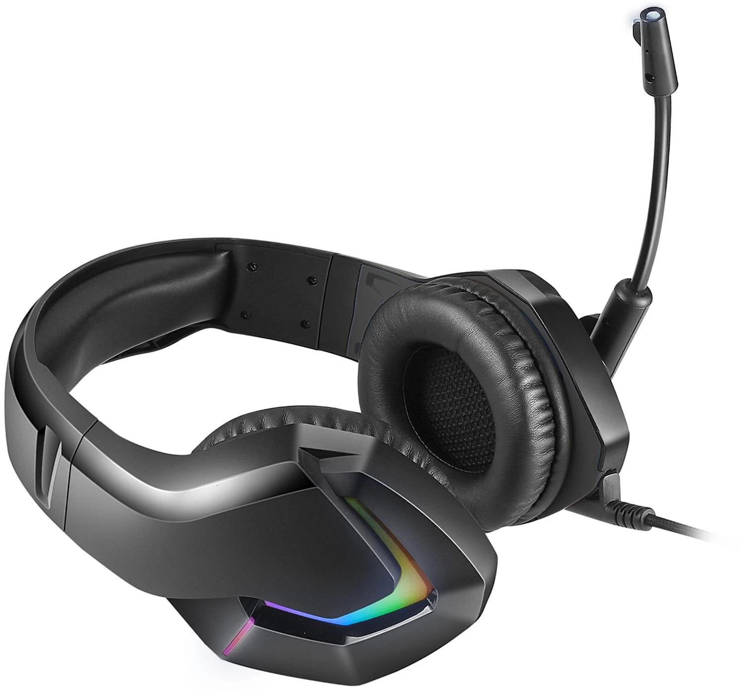 Ausinės Omega Laisvų rankų įranga VARR GAMING VH8050 su mikrofonu (RGB 3,5mm) juoda