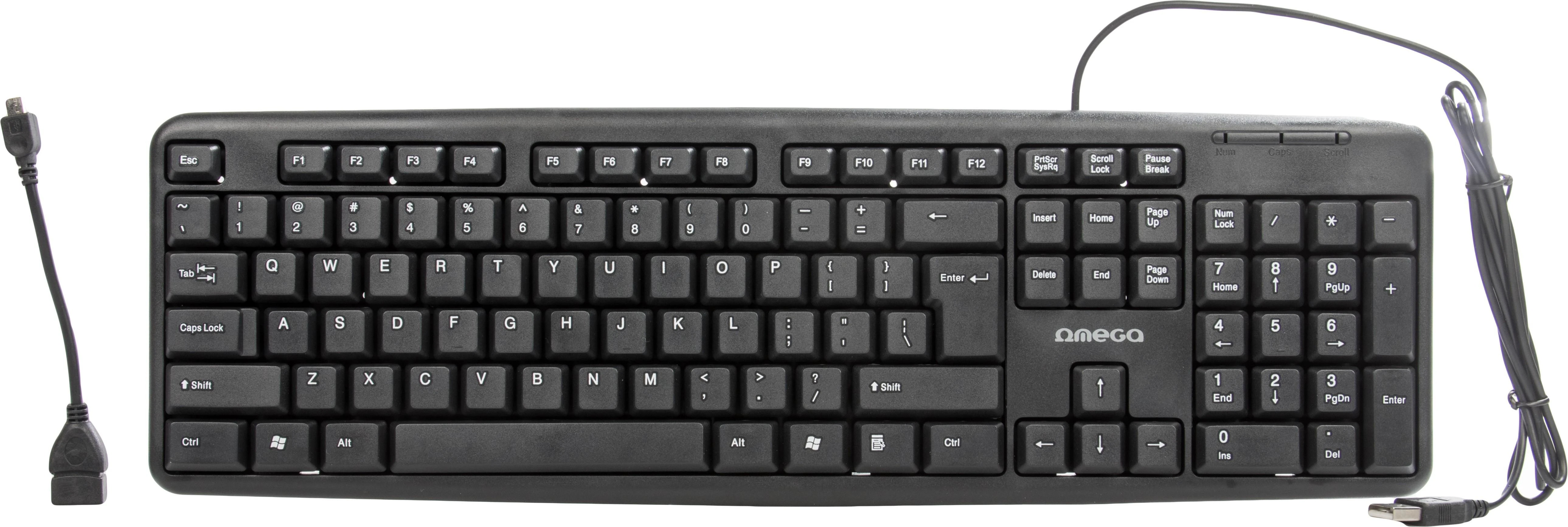 Omega klaviatūra OK-05 USB / micro USB (41829)