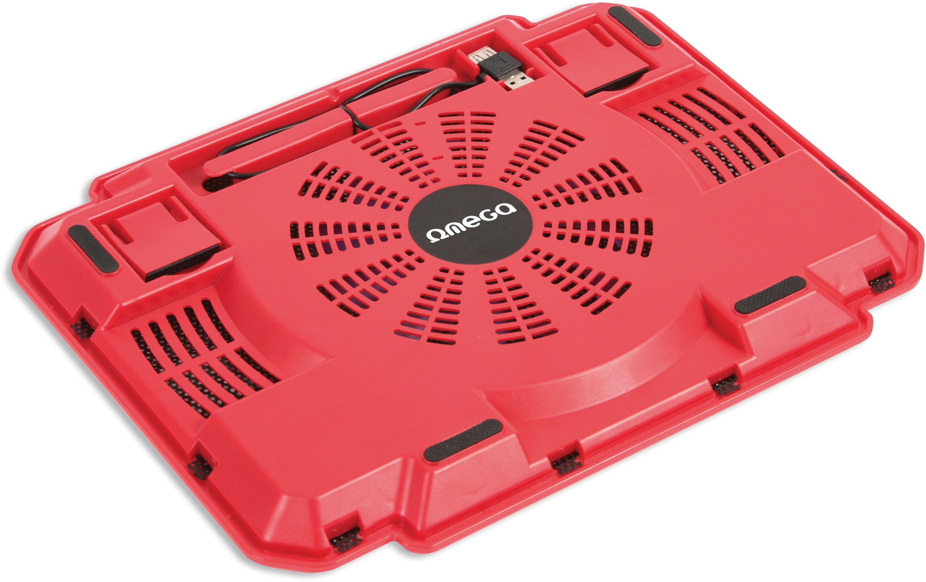Platinet COOLER PAD ICE BOX Raudona 14CM FAN USB (OMNCPIR)