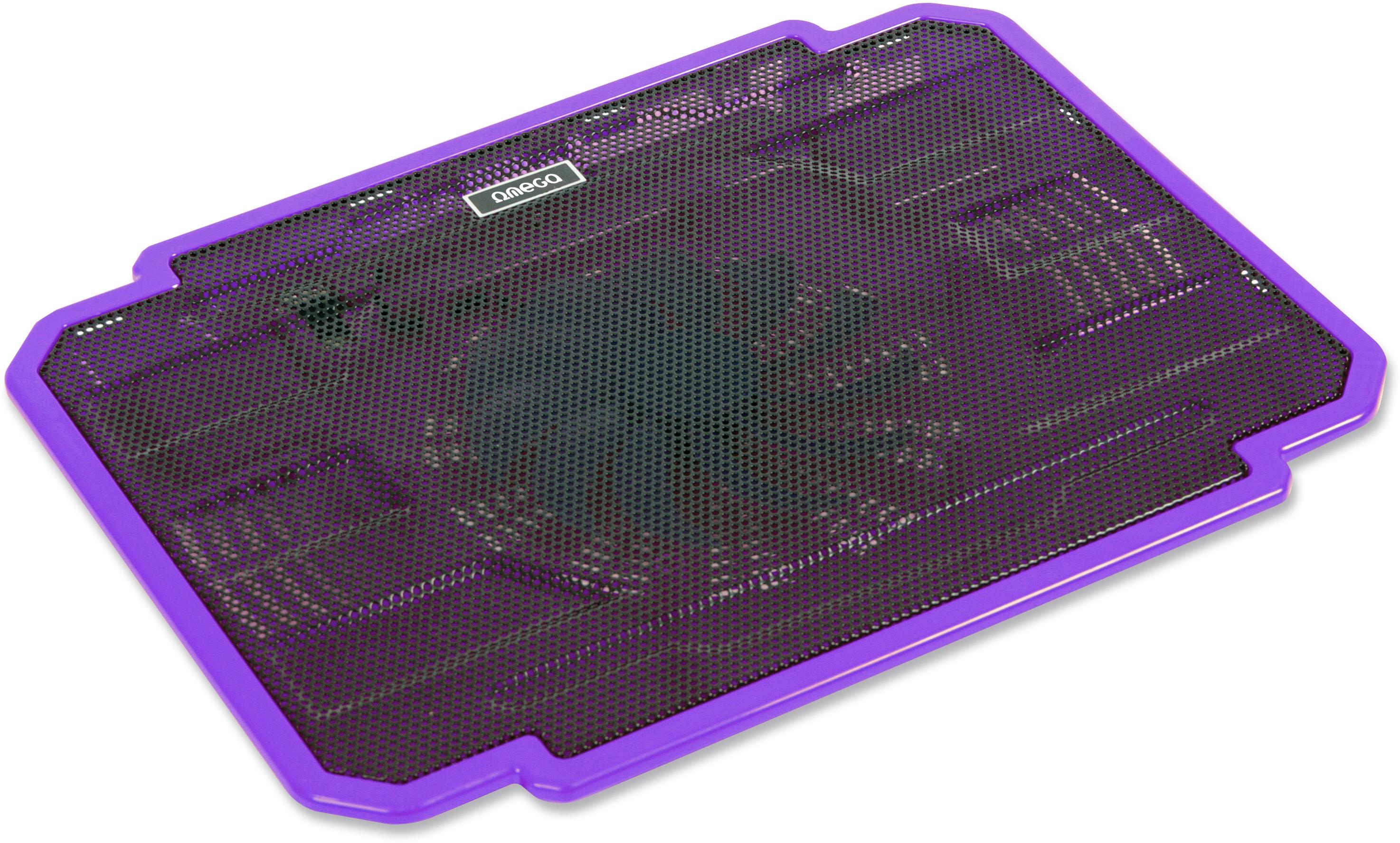Omega laptop cooler pad Ice Box, violet, modelis 41906, žema kaina Varle.lt