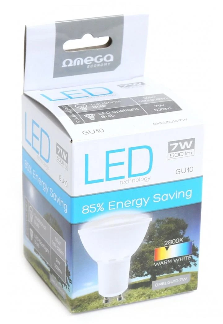 Omega LED lemputė 2800K GU10 7W 500LM (42556)