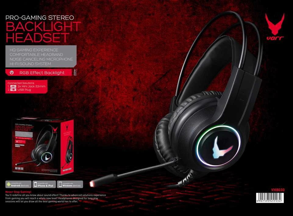 Ausinės Platinet Omega Gaming Varr VH8030