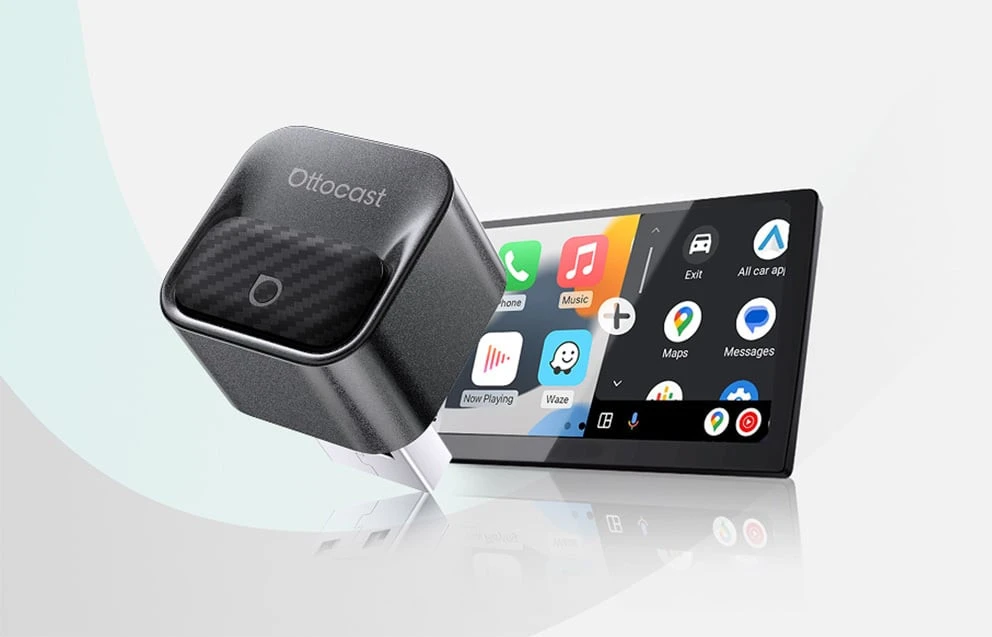 Ottocast Wireless car adapT3er OT3T3OCAST3 CA525-T3 juodas